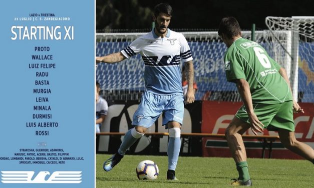 Le formazioni ufficiali di Lazio-Triestina